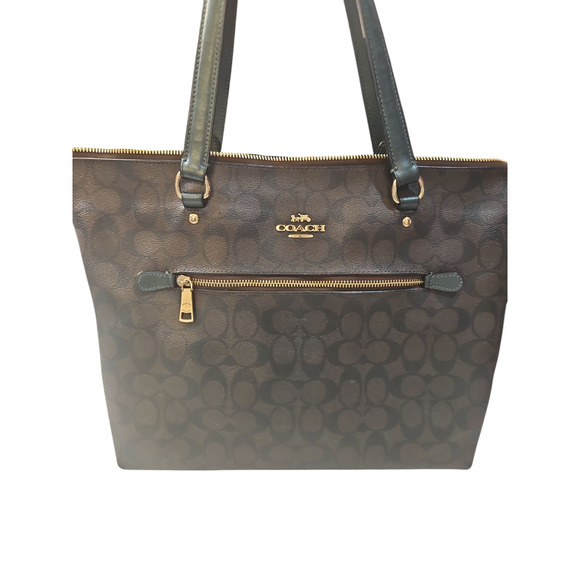 COACH Gallery Tote In Signature Canvas Top Zip 79609 with Wallet - Picture 7 of 16